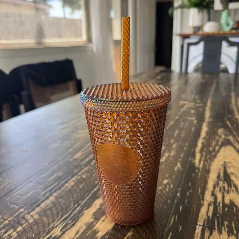 Starbucks - Iridescent Copper Studded Tumbler with Straw – 16 oz